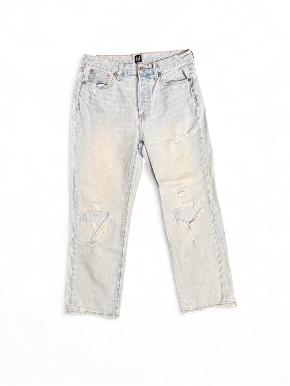 GAP Light Blue Distressed Boyfriend Jeans